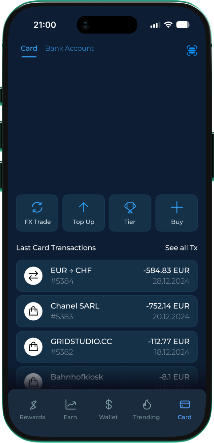 Phone with THORWallet app open