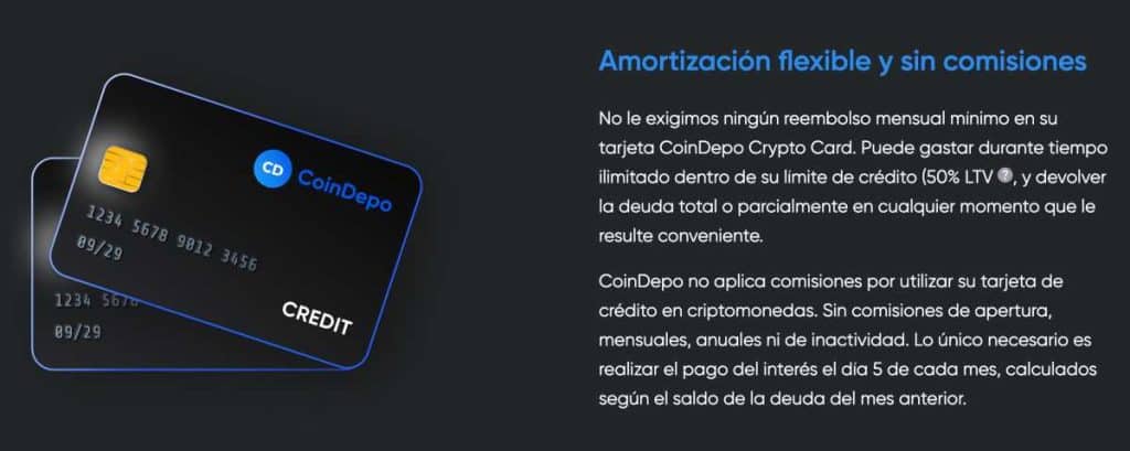 Tarjeta de crédito CoinDepo