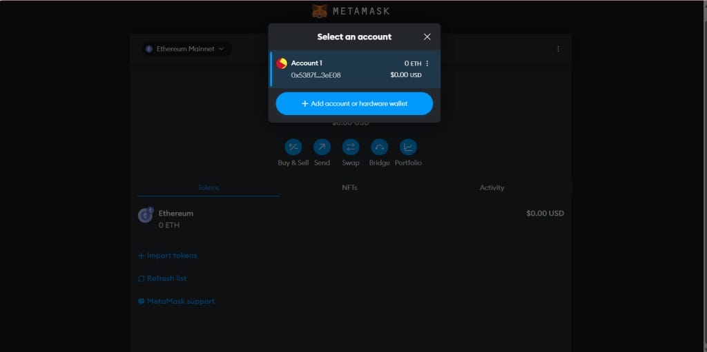 Metamask Donanım cüzdanı ekleme