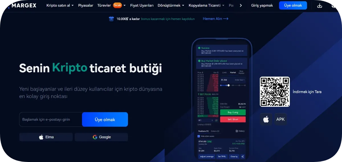 Margex – Yüksek Kaldıraç, Güçlü Güvenlik ve Kullanıcı Dostu Deneyim
