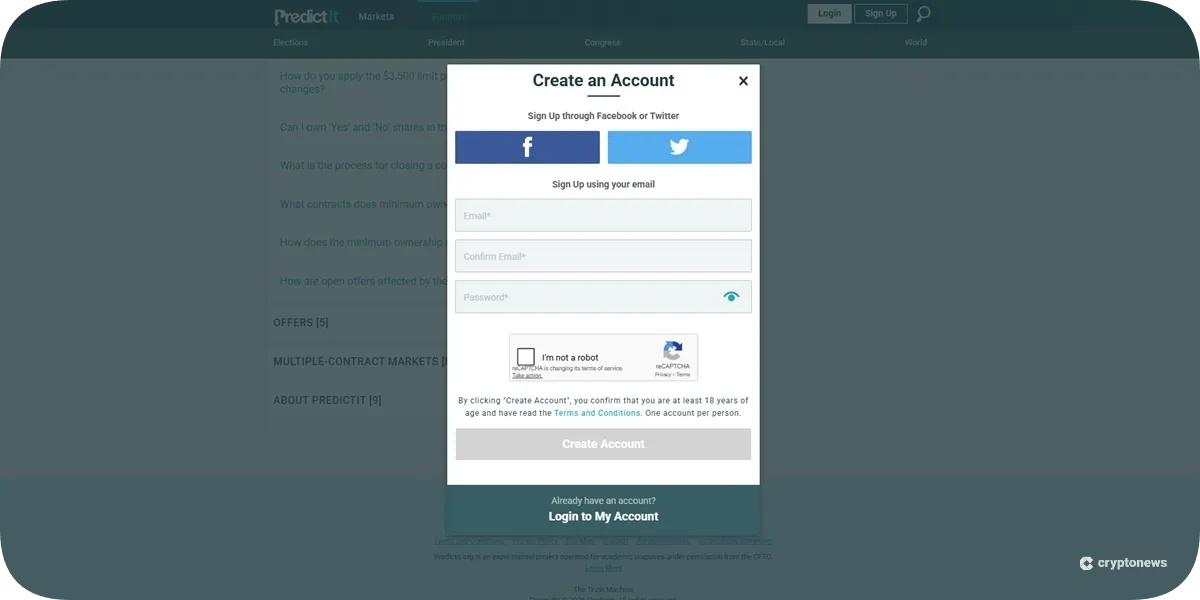 predictit registration
