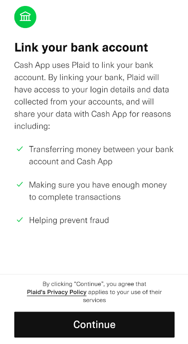 Cash App'te banka hesabı bağlama