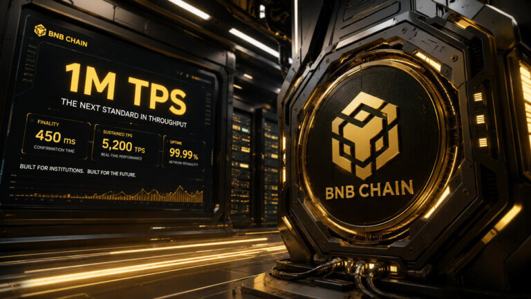 BNB Chain 1M TPS throughput engine supporting AI agent scalability and network performance