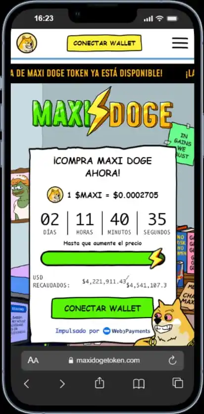 Maxi Doge es un un proyecto de criptomonedas meme
